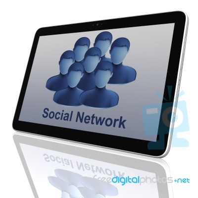 Social Network Group Of Tablet Pc Stock Image