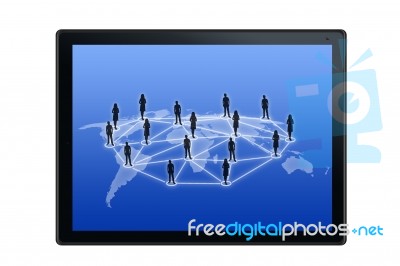 Social Network On Tablet PC Stock Image