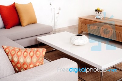 Sofa Set With Colored Cushions Stock Photo Sofa Set With Colored Cushions Stock Photo