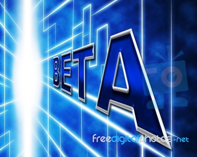 Software Beta Indicates Online Program And Programming Stock Image
