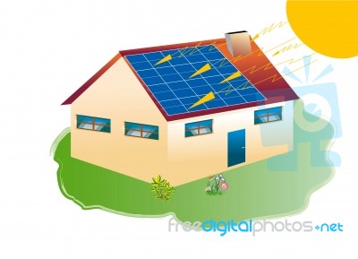 Solar House Stock Image