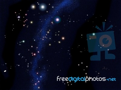 South Sky Star Chart Stock Image
