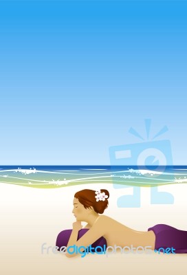 Spa Beach Stock Image