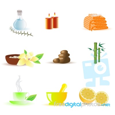 Spa Icons Stock Image