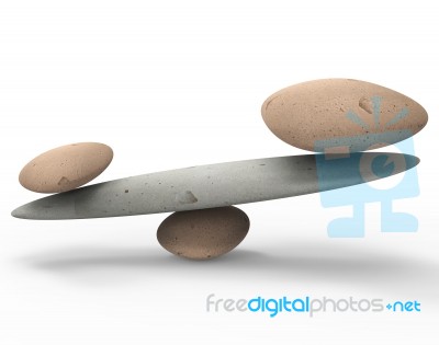 Spa Stones Represents Equal Value And Balanced Stock Image