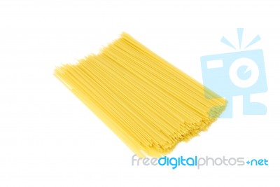 Spaghetti Pasta On White Stock Photo