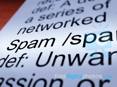 Spam Definition Stock Photo