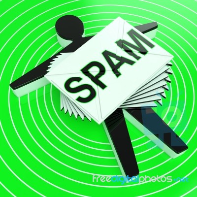Spam Target Shows Junk Unsolicited Unwanted E-mail Stock Image