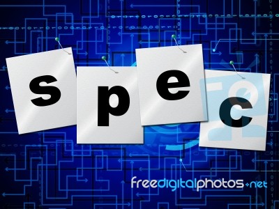 Spec Designs Means Plan Creativity And Designed Stock Image
