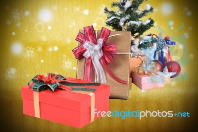 Special Gift In Christmas Day Stock Photo