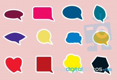 Speech Bubble Icons Stock Image