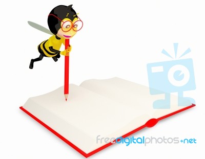 spelling Bee Writing on notebook Stock Image