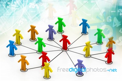 Spiral Business Network Stock Image