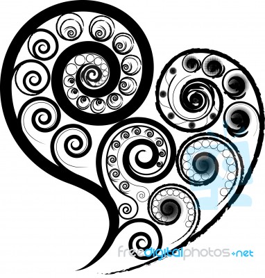 Spiral Heart Stock Image