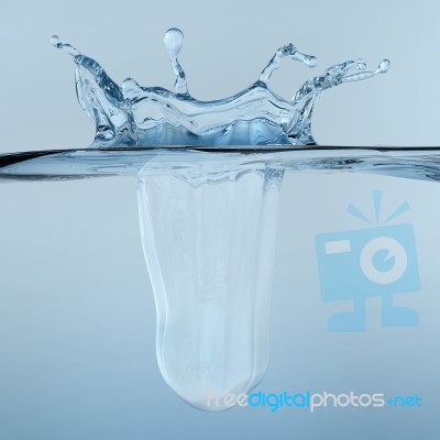 Splash 3D Stock Image