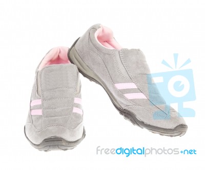 Sport Shoes On White Background  Stock Photo