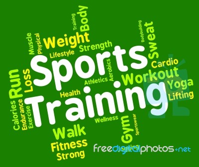 Sports Training Represents Working Out And Exercise Stock Image
