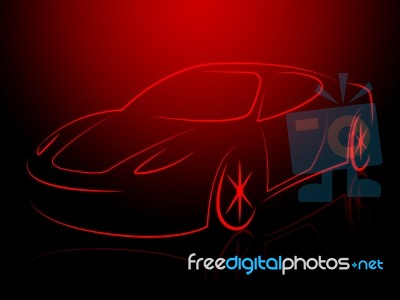 Sportscar Modern Represents Sports-car Supercar And Autosport Stock Image