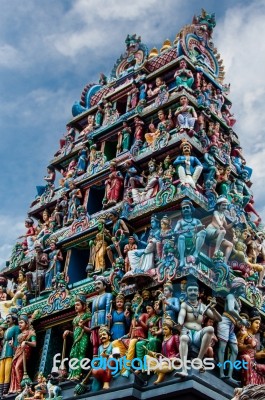 Sri Mariamman Temple Singapore Stock Photo