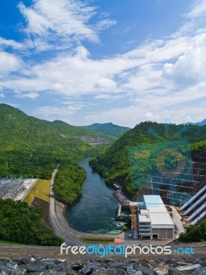Sri Nakharin Dam Stock Photo