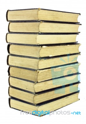 Stack Of Old Books Stock Photo