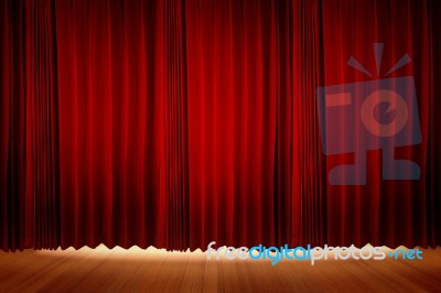 Stage Curtains Stock Image