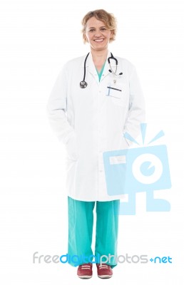Standing Female Doctor Stock Photo