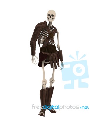 Standing Skeleton warrior Stock Image