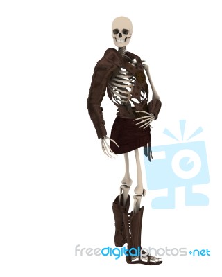 Standing Skeleton warrior Stock Image