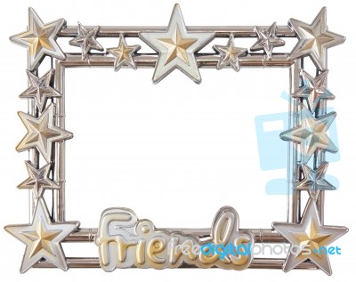 Star Silver Frame Stock Photo