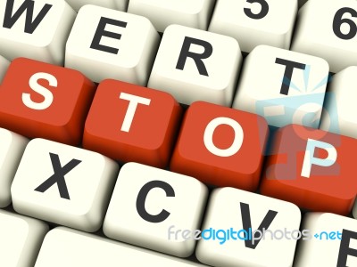 Stop Computer Keys Stock Image