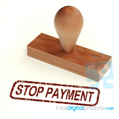 Stop Payment Rubber Stamp Stock Image