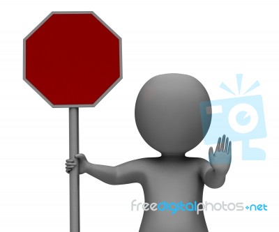 Stop Sign Showing Danger Warning Stock Image