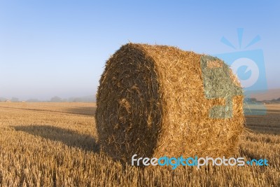 Straw Roll Stock Photo