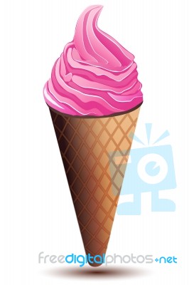 Strawberry Ice Cream Stock Image