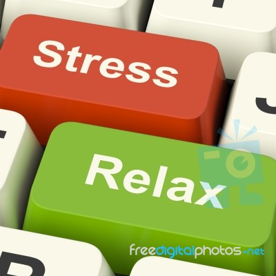 Stress Relax Computer Keys Stock Image