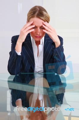 Stressed Businesswoman Stock Photo