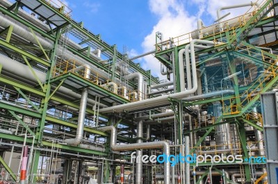 Structure Of Process Plant Stock Photo