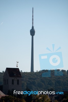 Stuttgart Tv Tower Stock Photo