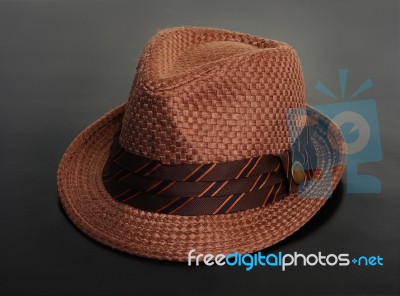 Stylish Brown Hat Stock Photo
