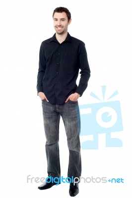 Stylish Guy In Trendy Casuals Stock Photo