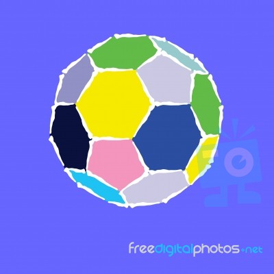 Stylish Soccer Ball Stock Image