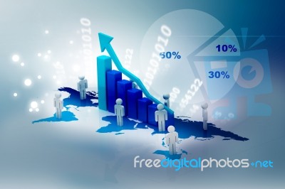 Successful Business Graph Stock Image