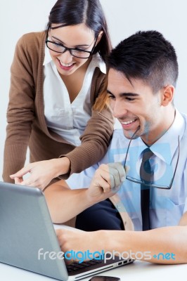 Successful Business People At Work Stock Photo