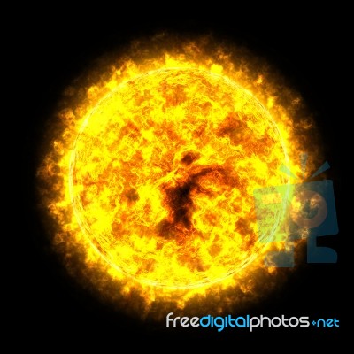 Sun In Space Stock Photo