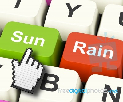 Sun Rain Computer Mean Weather And Seasons Stock Image