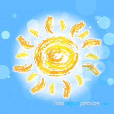 Sun Rays Represents Summer Time And Beam Stock Image