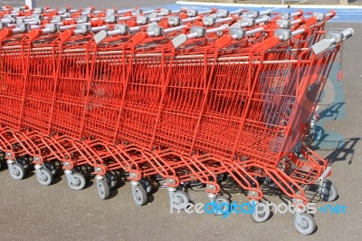 Supermarket Trolley Stock Photo