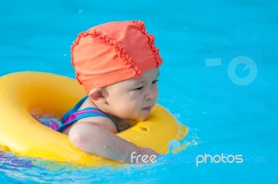 Swimming Kid Stock Photo