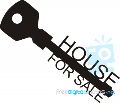 Symbol Key House For Sale Stock Image